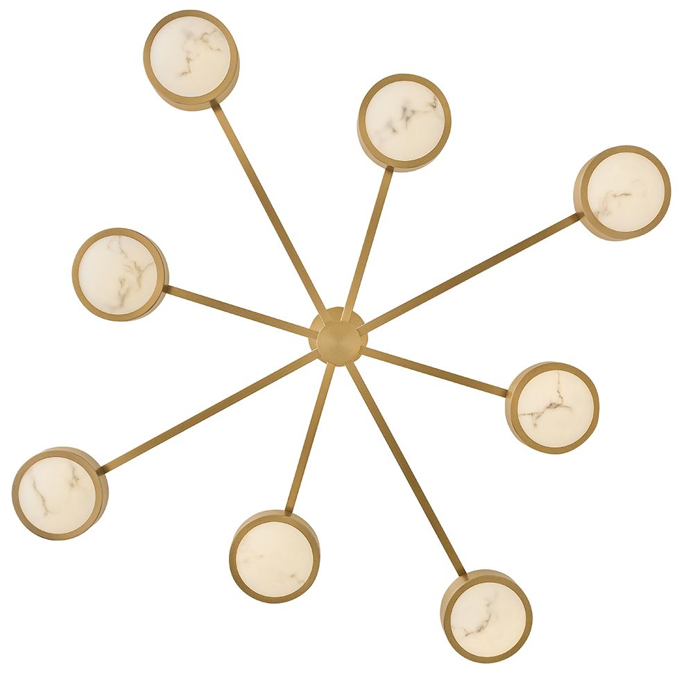 Image 6 Fredrick Ramond Interior Cava Large Convertible Semi Flush 50" Brass more views