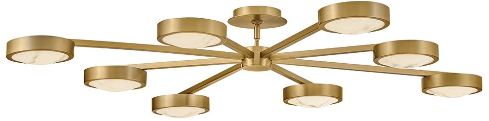Image 7 Fredrick Ramond Interior Cava Large Convertible Semi Flush 50" Brass more views