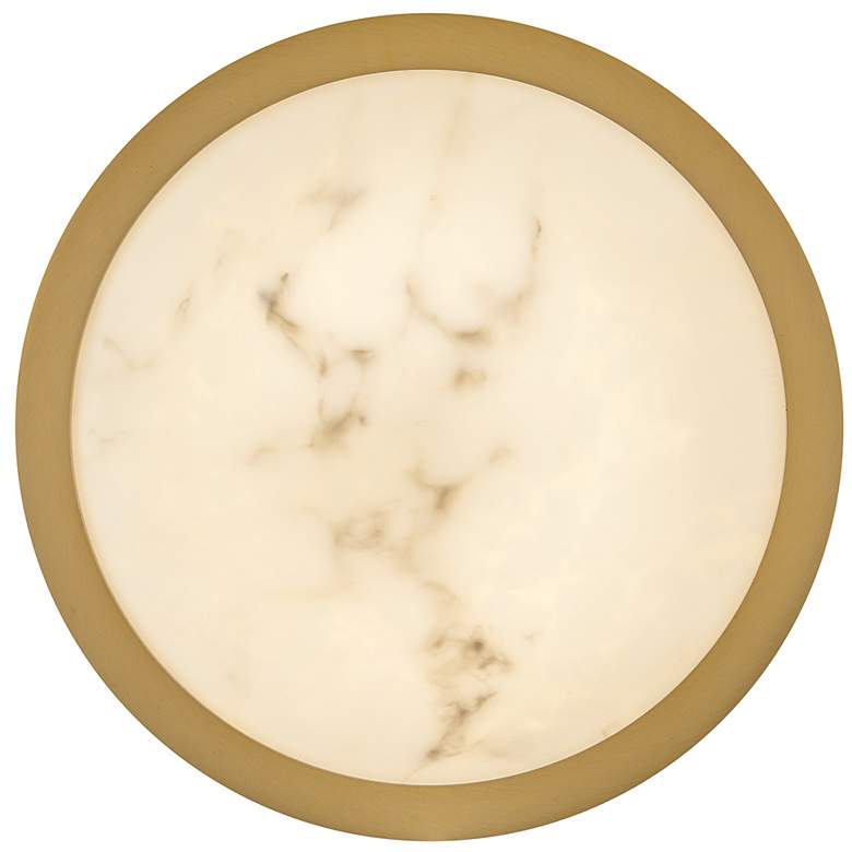Image 1 Fredrick Ramond Interior Cava Small Flush Mount 12.75" Lacquered Brass