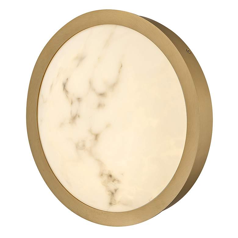 Image 4 Fredrick Ramond Interior Cava Small Flush Mount 12.75" Lacquered Brass more views