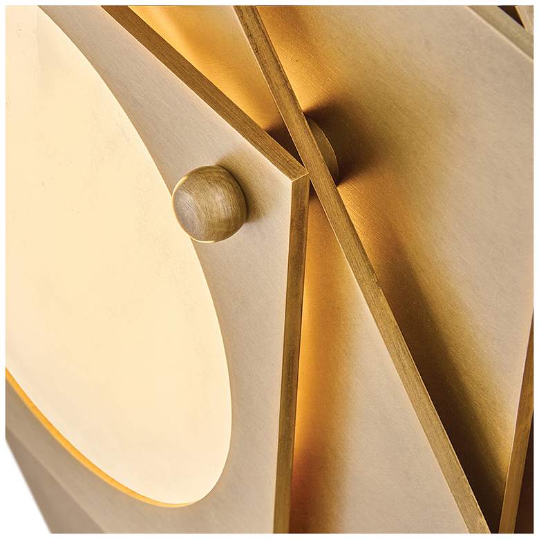 Image 3 Fredrick Ramond Interior Claude Medium LED Flush 19.75" Heritage Brass more views
