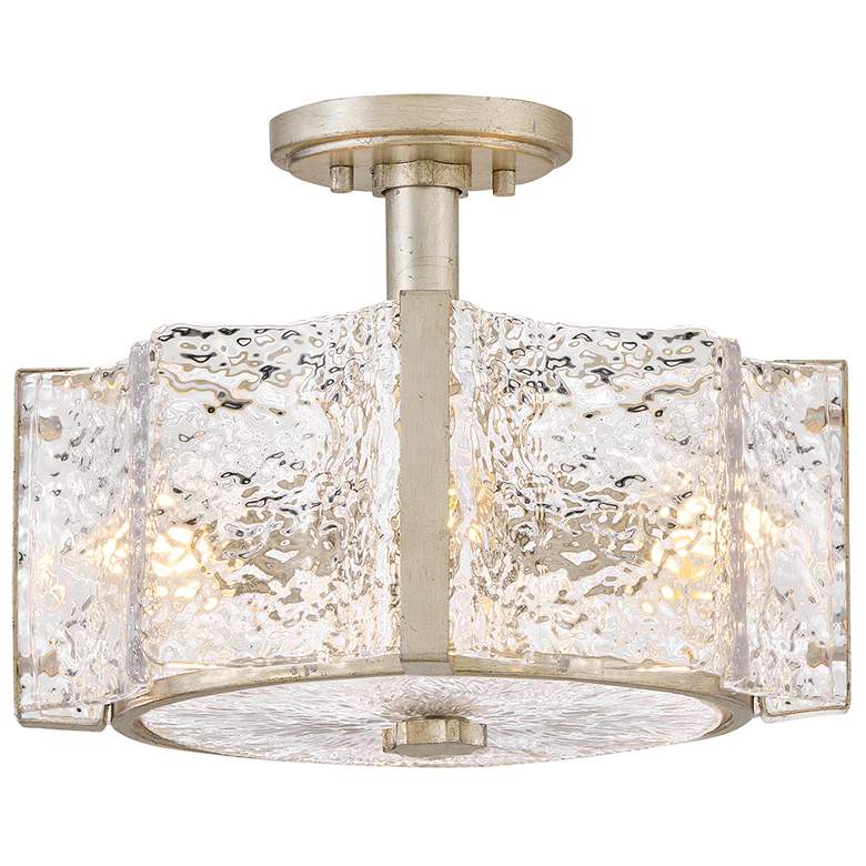 Image 1 Fredrick Ramond Interior Florian Medium Semi-Flush Mount 14.25" Glacia