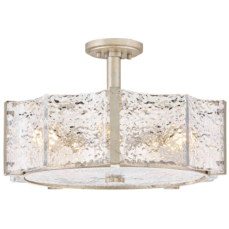 Image 1 Fredrick Ramond Interior Florian Medium Semi Flush Mount 20.25" Glacia