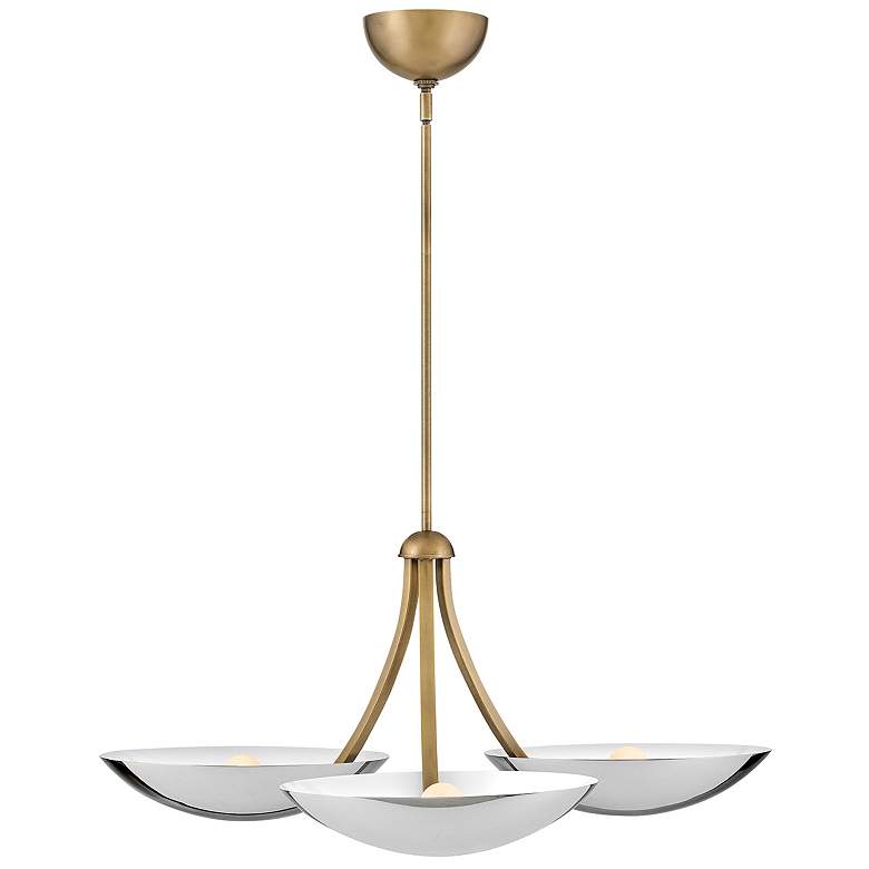 Image 1 Fredrick Ramond Interior Glenn Large Chandelier 36" Heritage Brass