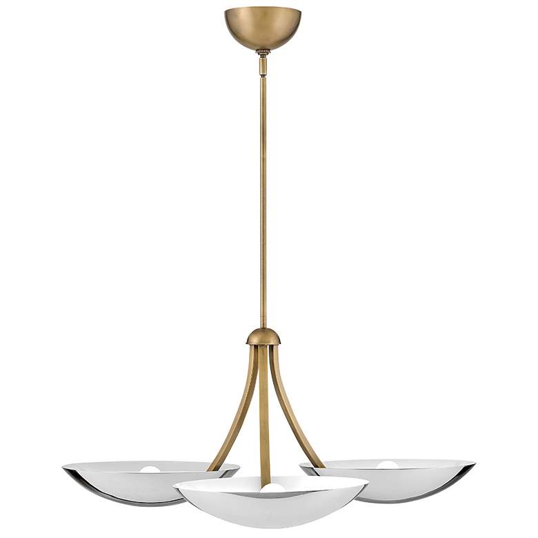 Image 2 Fredrick Ramond Interior Glenn Large Chandelier 36" Heritage Brass more views