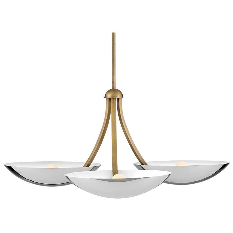 Image 4 Fredrick Ramond Interior Glenn Large Chandelier 36" Heritage Brass more views