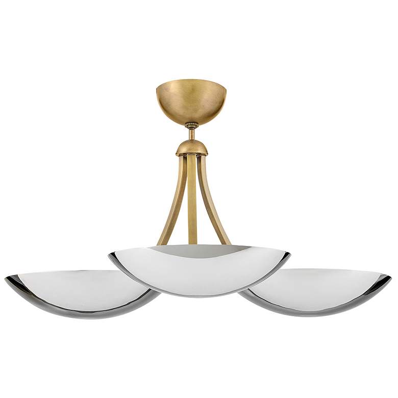 Image 5 Fredrick Ramond Interior Glenn Large Chandelier 36" Heritage Brass more views