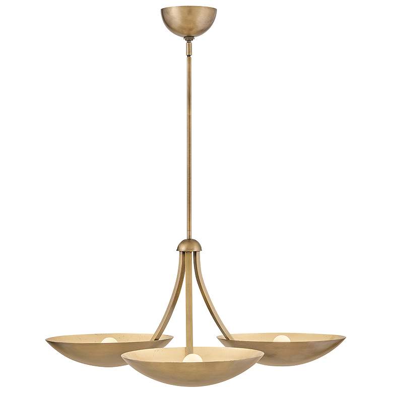 Image 1 Fredrick Ramond Interior Glenn Large Chandelier 36" Heritage Brass