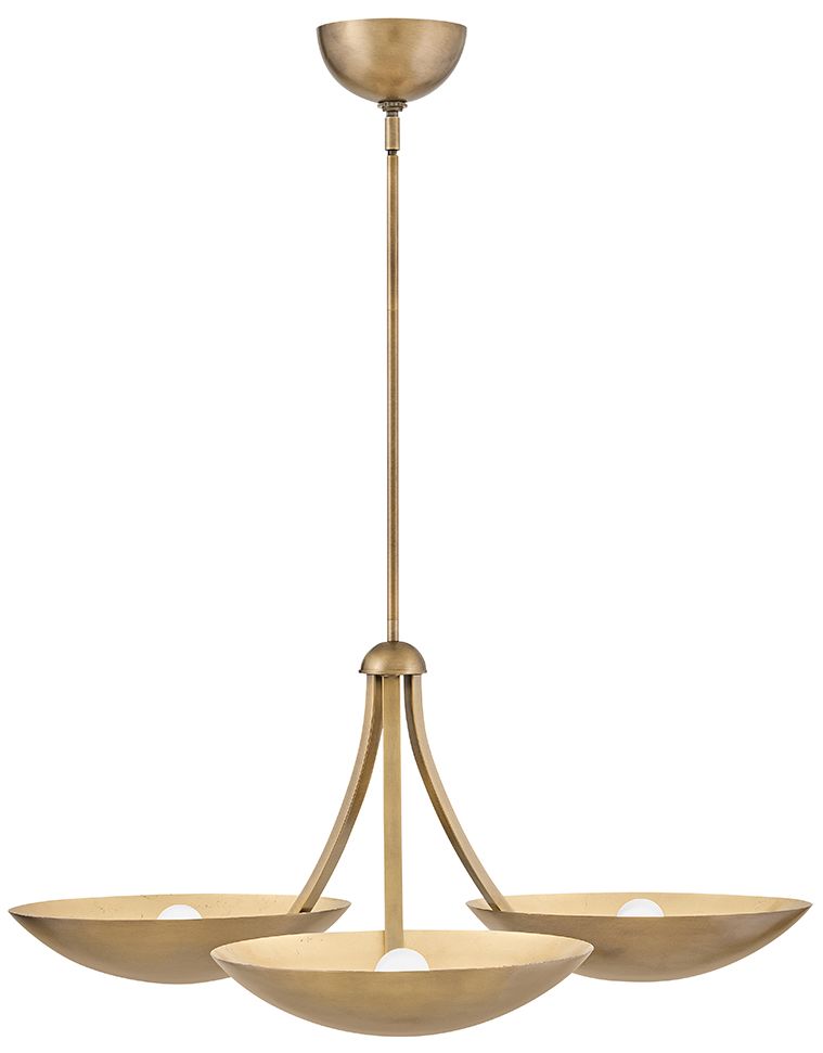 Image 2 Fredrick Ramond Interior Glenn Large Chandelier 36" Heritage Brass more views