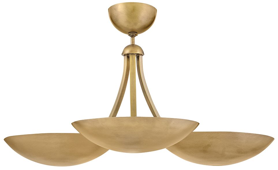 Image 5 Fredrick Ramond Interior Glenn Large Chandelier 36" Heritage Brass more views