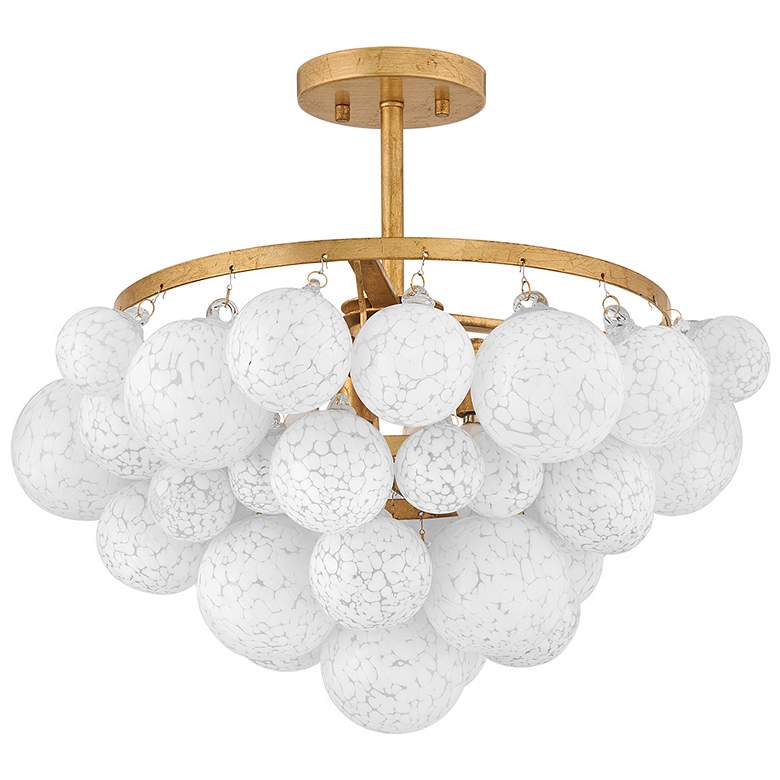 Image 6 Fredrick Ramond Interior Marabel Medium Semi Flush 20.5" Distressed Br more views