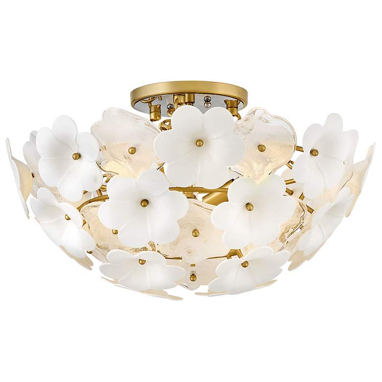 Image 1 Fredrick Ramond Interior Marianne Medium Semi Flush 20.75" Deluxe Gold
