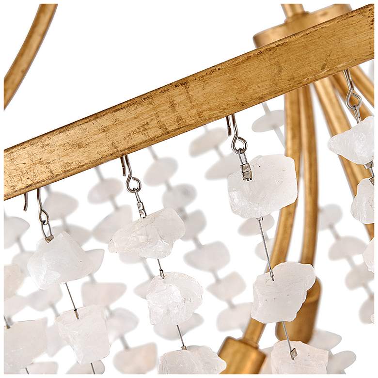 Image 6 Fredrick Ramond Interior Myra Medium Chandelier 24" Distressed Brass more views