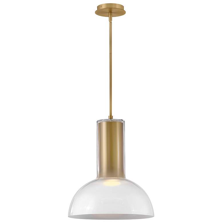 Image 1 Fredrick Ramond Interior Ombra Large Pendant 16" Lacquered Brass