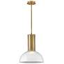 1_Fredrick Ramond Interior Ombra Large Pendant 16" Lacquered Brass