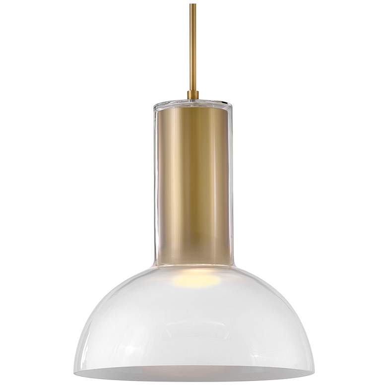 Image 2 Fredrick Ramond Interior Ombra Large Pendant 16" Lacquered Brass more views