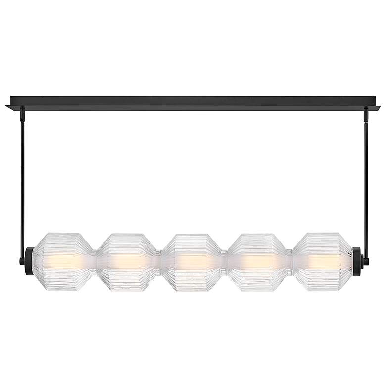 Image 3 Fredrick Ramond Interior Reign Medium Five Light LED Linear 49.25" Bla more views