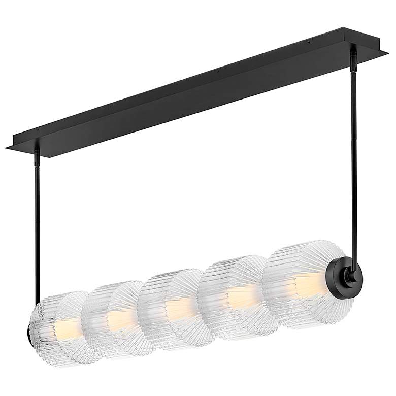 Image 6 Fredrick Ramond Interior Reign Medium Five Light LED Linear 49.25" Bla more views