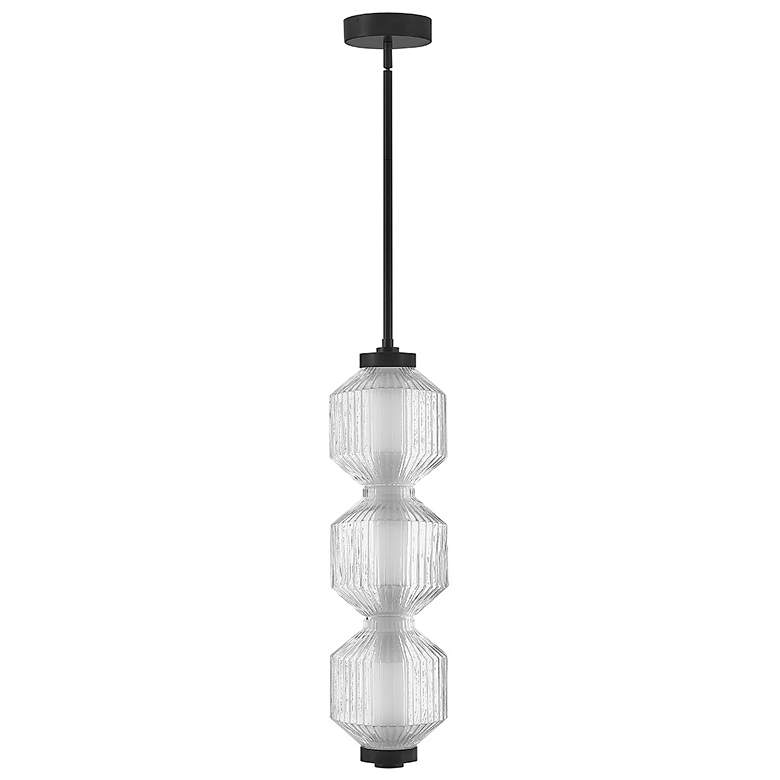 Image 2 Fredrick Ramond Interior Reign Small LED Convertible Pendant 8" Black more views