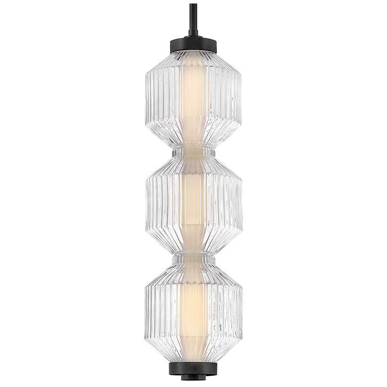Image 3 Fredrick Ramond Interior Reign Small LED Convertible Pendant 8" Black more views