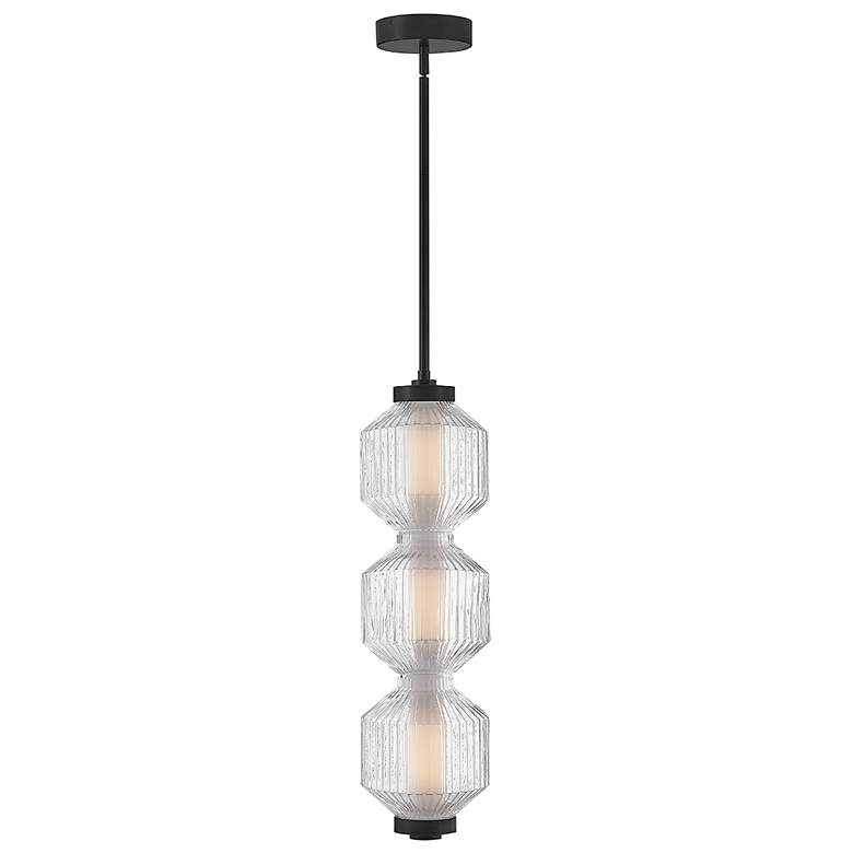 Image 6 Fredrick Ramond Interior Reign Small LED Convertible Pendant 8" Black more views