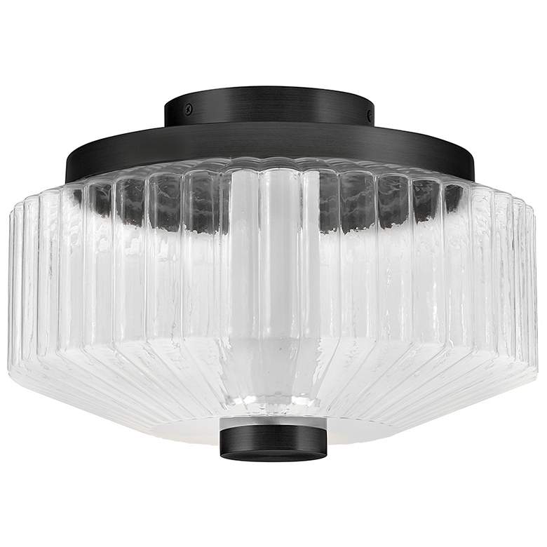 Image 2 Fredrick Ramond Interior Reign Small LED Flush Mount 12.75" Black more views
