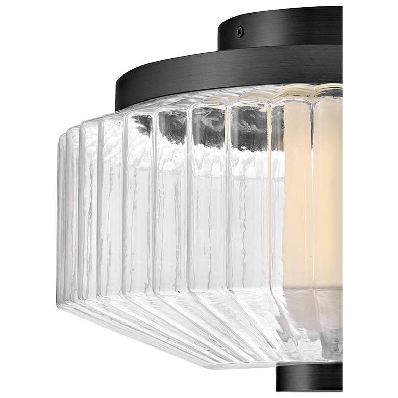 Image 3 Fredrick Ramond Interior Reign Small LED Flush Mount 12.75" Black more views