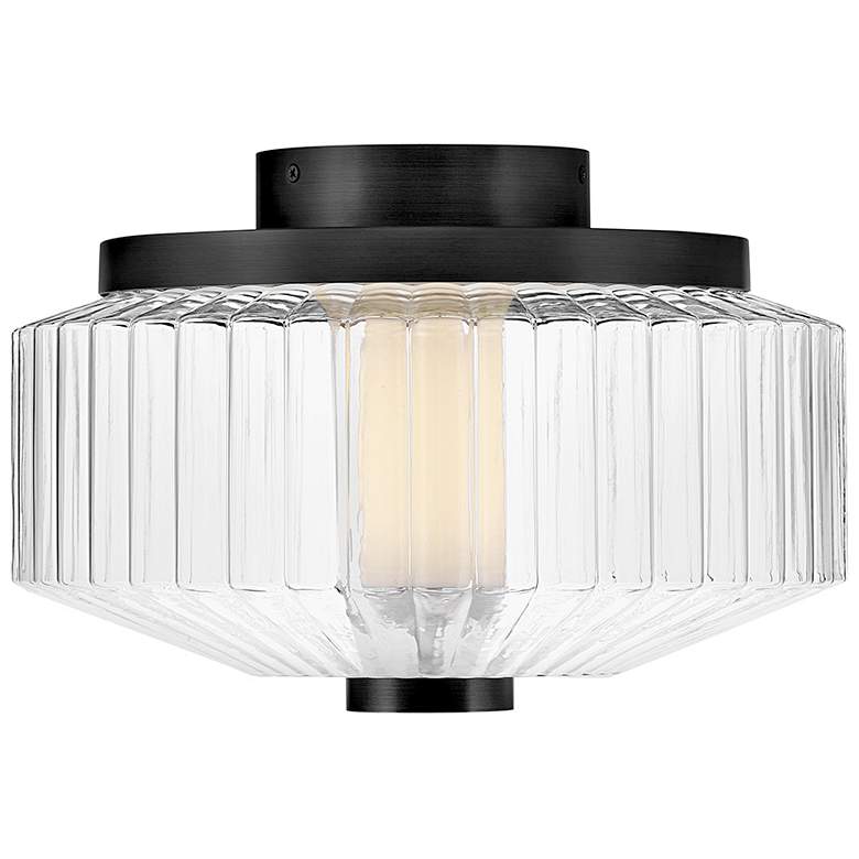 Image 6 Fredrick Ramond Interior Reign Small LED Flush Mount 12.75" Black more views