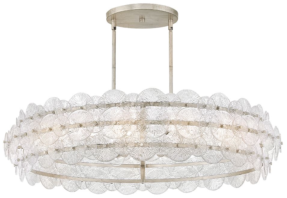 Fredrick Ramond Interior Rene Large Drum Chandelier 45" Glacial
