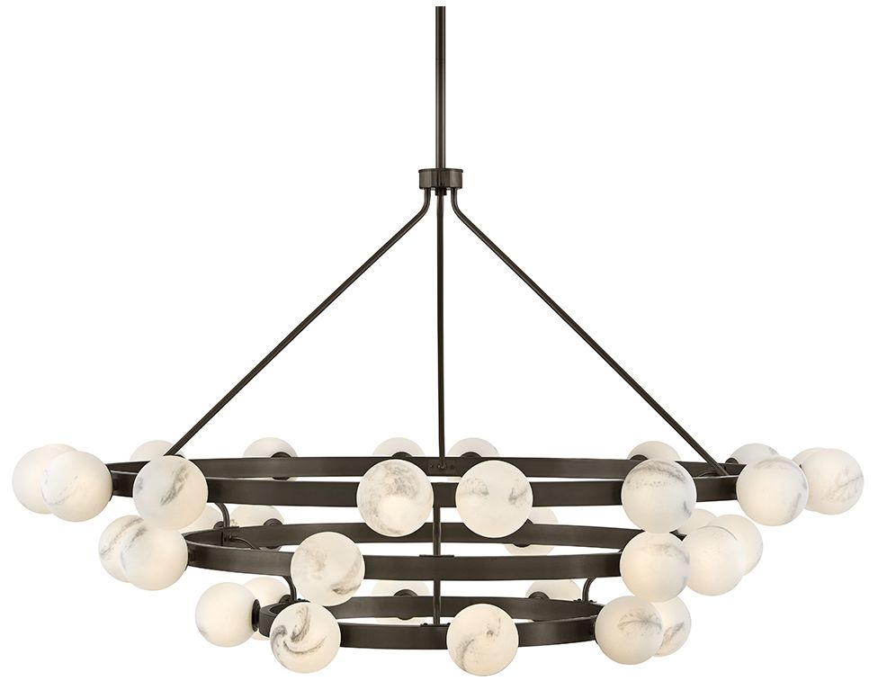 Image 3 Fredrick Ramond Interior Selene Double XL Multi Tier Chandelier 60" Bl more views