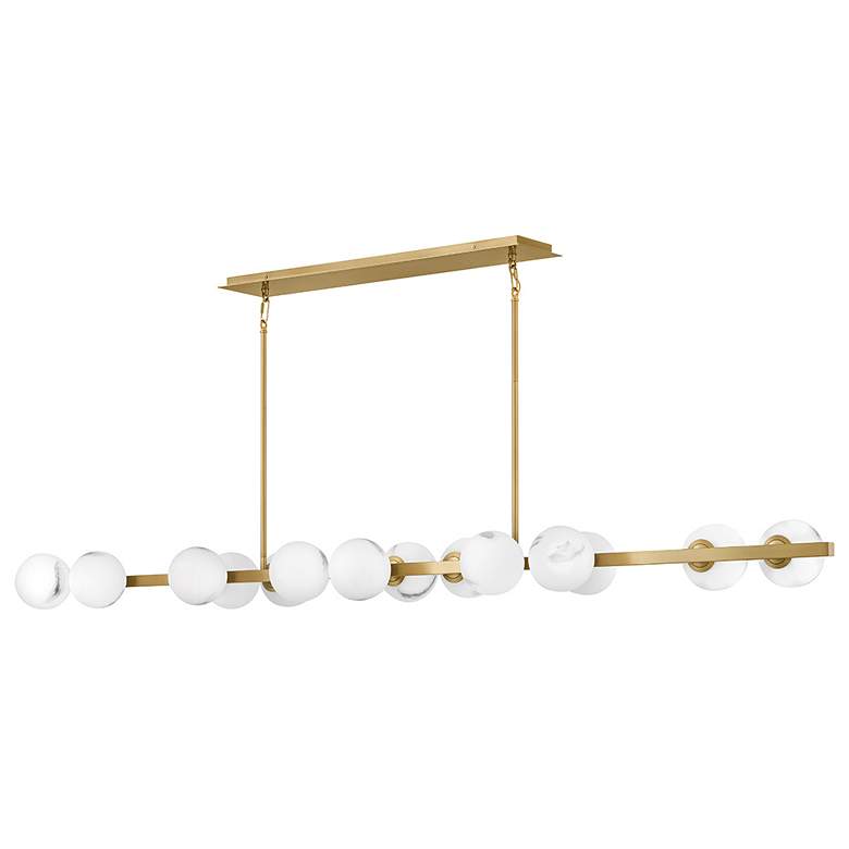 Image 2 Fredrick Ramond Interior Selene Large Fourteen Light Linear 74" Brass more views