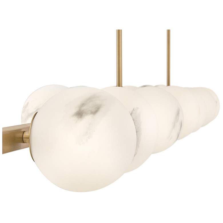 Image 4 Fredrick Ramond Interior Selene Large Fourteen Light Linear 74" Brass more views