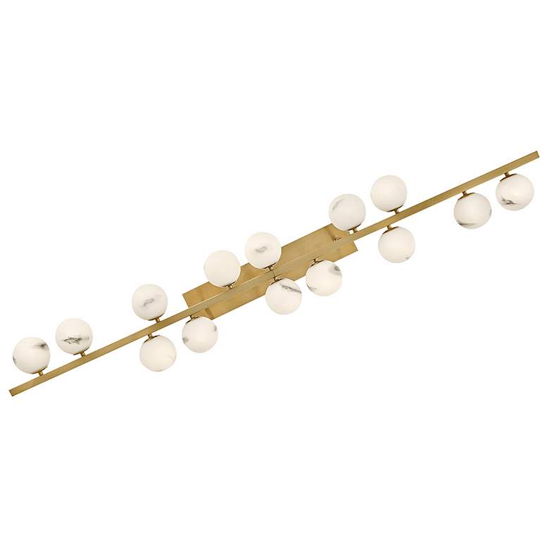 Image 5 Fredrick Ramond Interior Selene Large Fourteen Light Linear 74" Brass more views