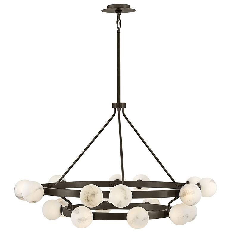 Image 7 Fredrick Ramond Interior Selene Large Multi Tier Chandelier 48" Black more views