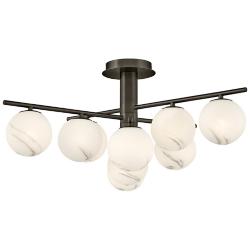 Fredrick Ramond Interior Selene Large Semi Flush Mount 30" Black Oxide