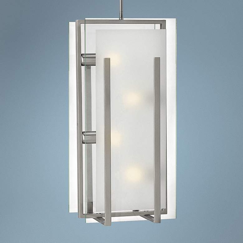 Image 1 Fredrick Ramond Latitude 12" Wide Nickel Mini Pendant