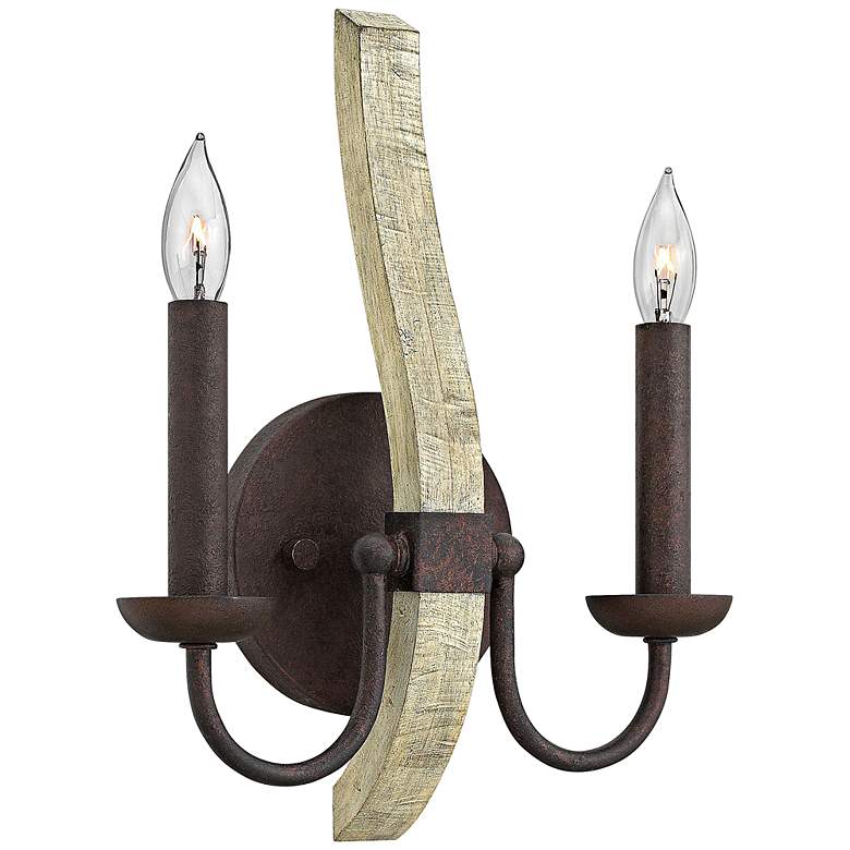 Image 1 Fredrick Ramond Middlefield 8" Wide Iron Rust Wall Sconce