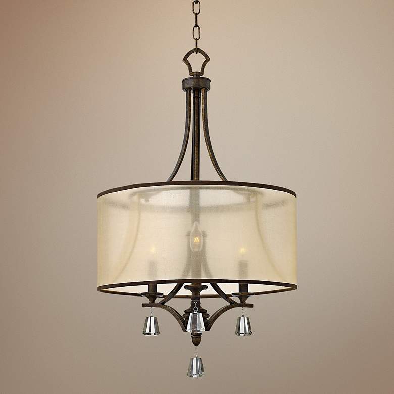 Image 1 Fredrick Ramond Mime 19" Wide French Bronze Chandelier