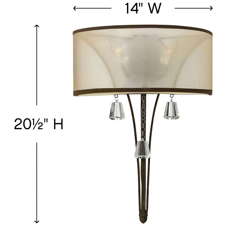 Image 4 Fredrick Ramond Mime 20 1/2" High Bronze Wall Sconce more views