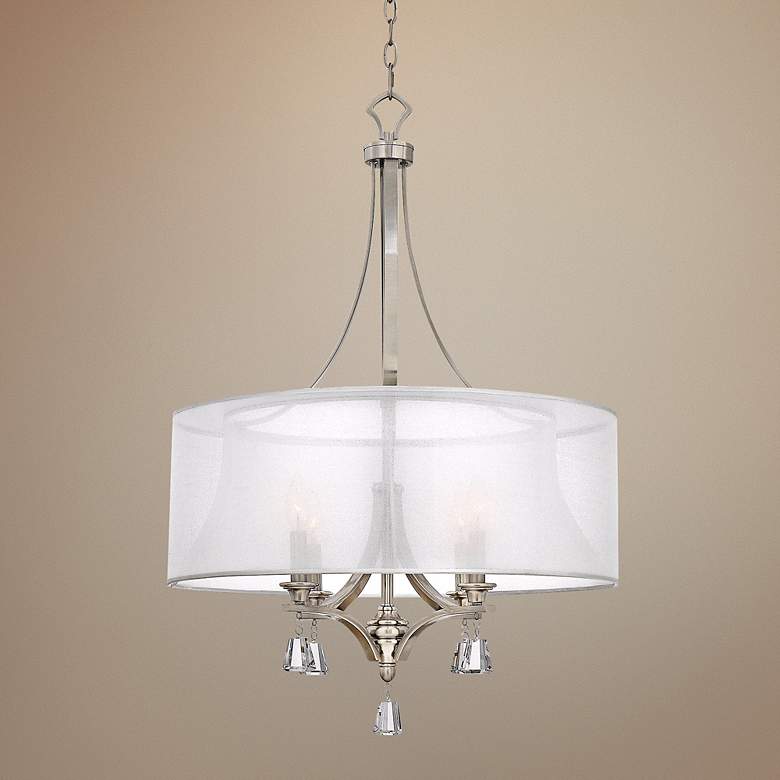 Image 1 Fredrick Ramond Mime 24 inchW Brushed Nickel Pendant Chandelier