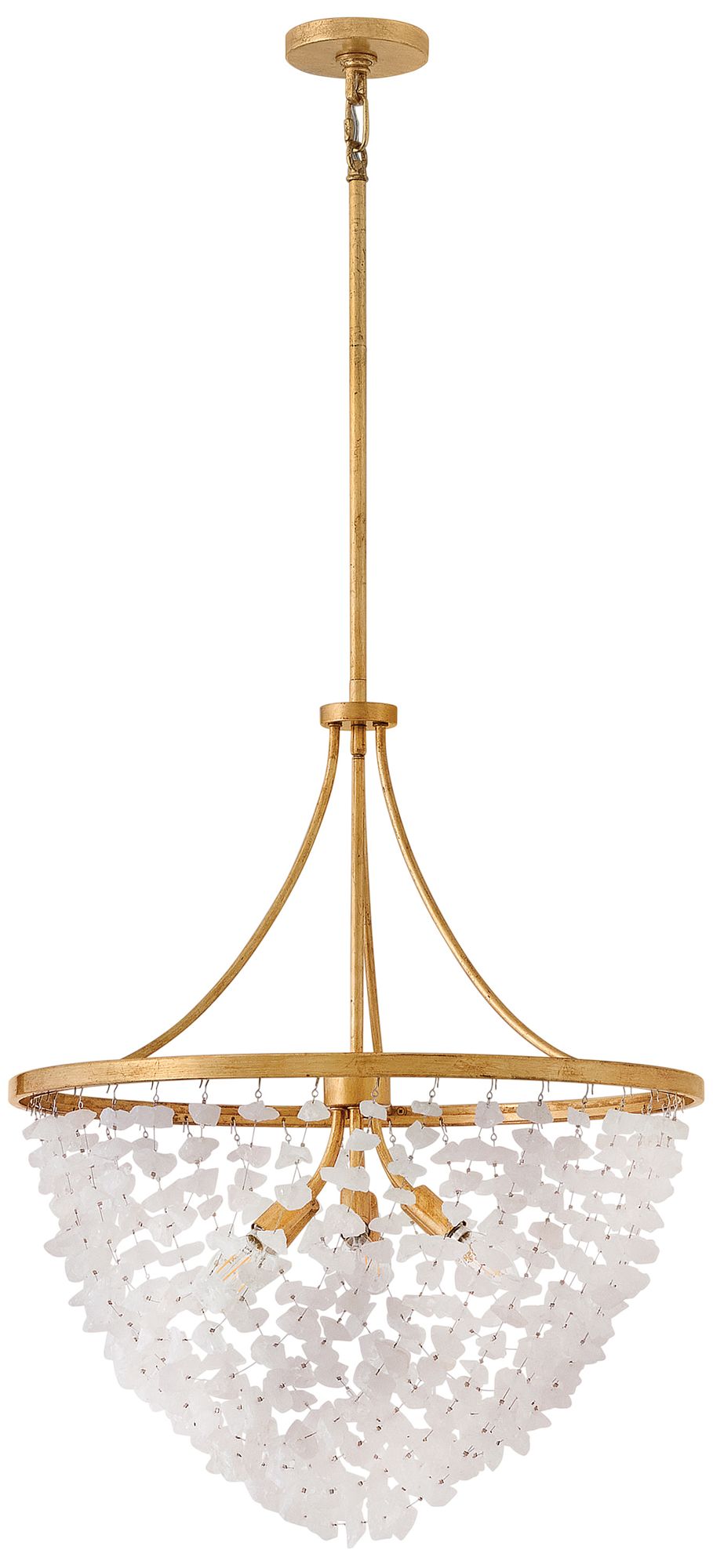 Image 2 Fredrick Ramond Myra Medium Chandelier 24" Distressed Brass more views