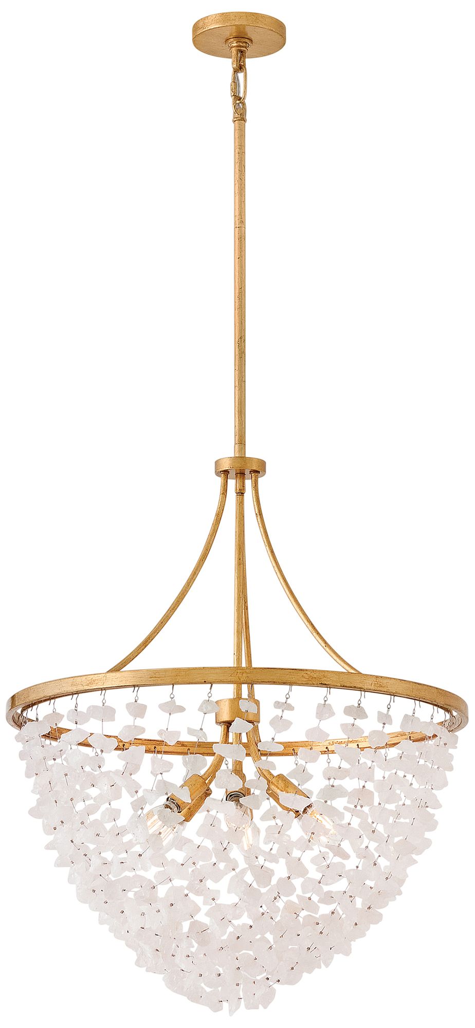 Image 4 Fredrick Ramond Myra Medium Chandelier 24" Distressed Brass more views