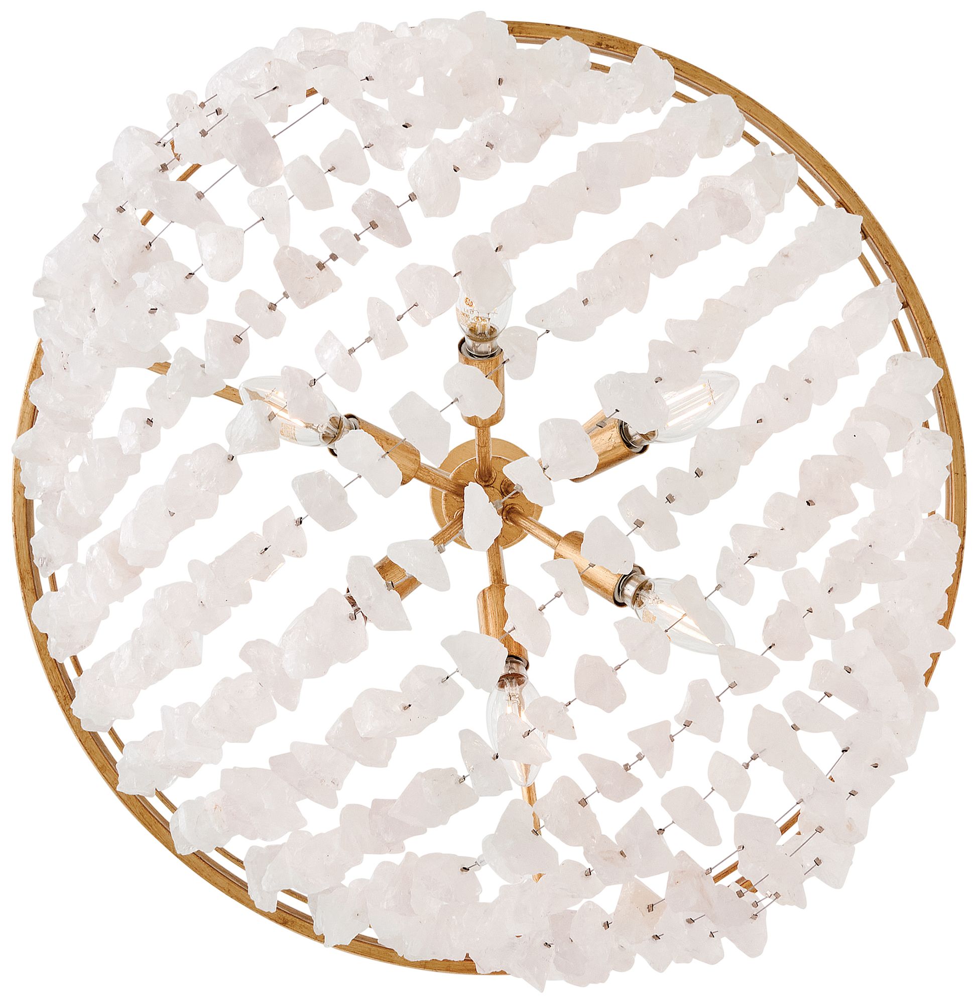 Image 5 Fredrick Ramond Myra Medium Chandelier 24" Distressed Brass more views