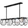 Fredrick Ramond Nala 49 3/4" Wide Black 8-Light Chandelier