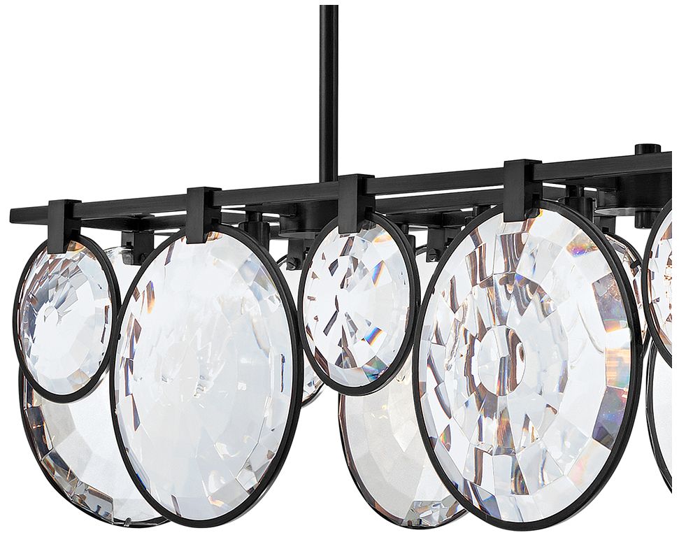 Fredrick Ramond Nala 49 3/4" Wide Black 8-Light Chandelier