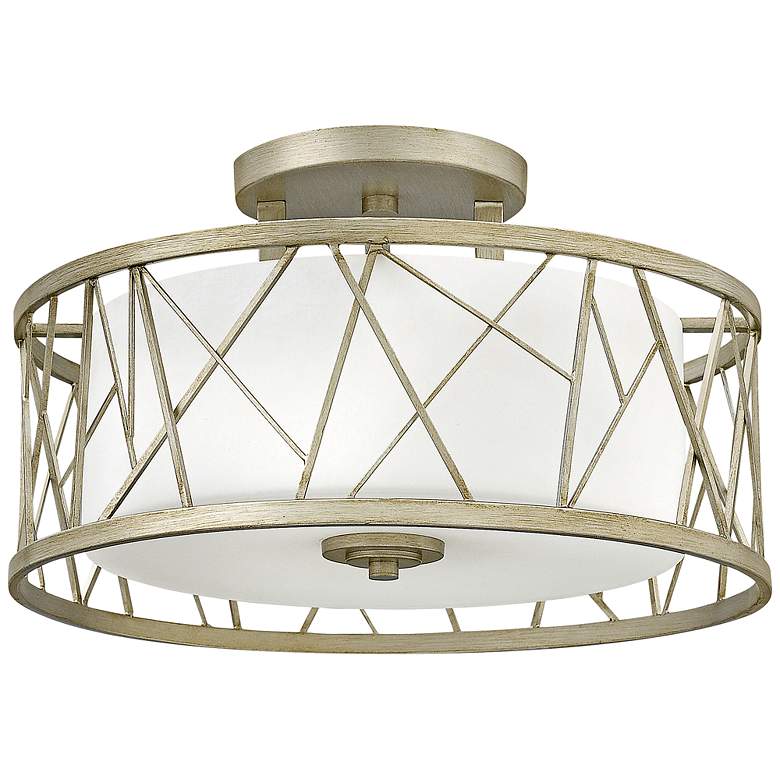 Image 1 Fredrick Ramond Nest 20" Wide Silver Leaf Ceiling Light