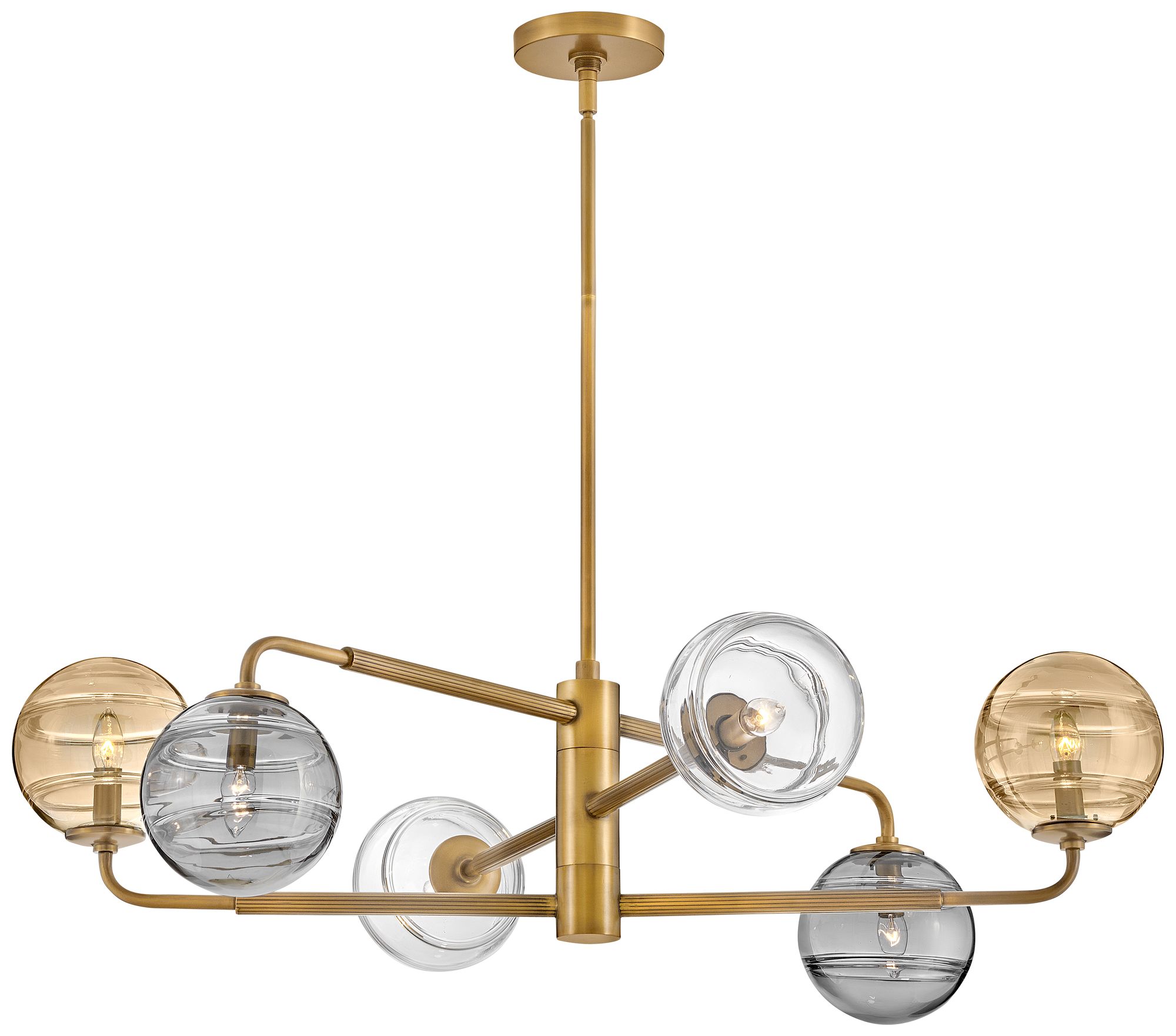 Image 2 Fredrick Ramond Oberon Large Adjustable Single Tier 36.5" Heritage Brass more views