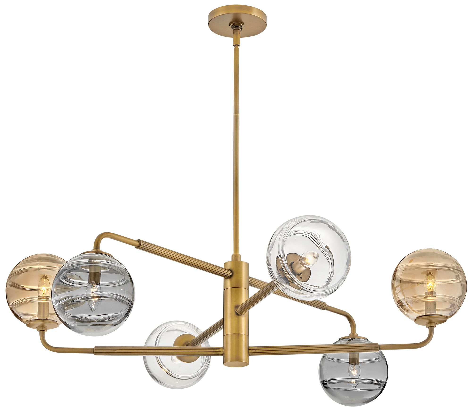 Image 5 Fredrick Ramond Oberon Large Adjustable Single Tier 36.5" Heritage Brass more views