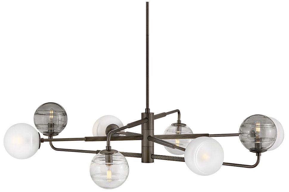 Image 2 Fredrick Ramond Oberon Large Single Tier Chandelier 48" Black Oxide more views