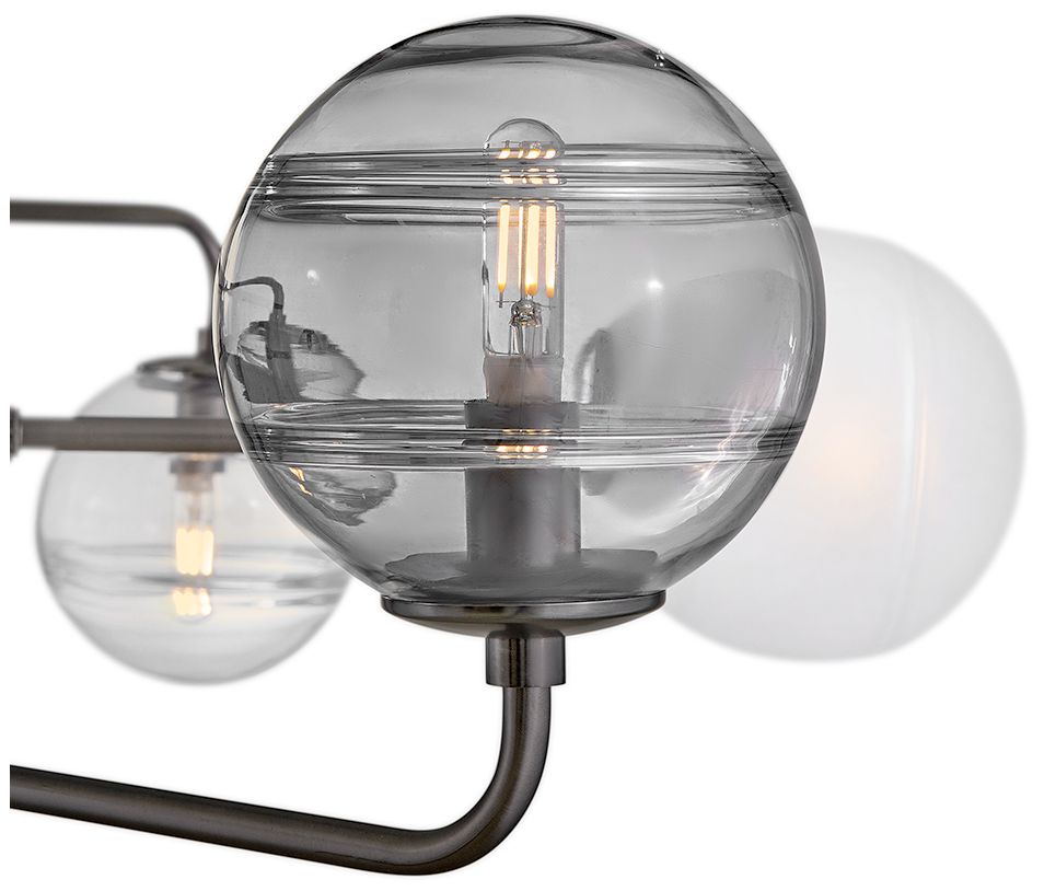 Image 5 Fredrick Ramond Oberon Large Single Tier Chandelier 48" Black Oxide more views